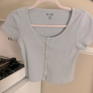 brandy melville/john galt, crop top button down